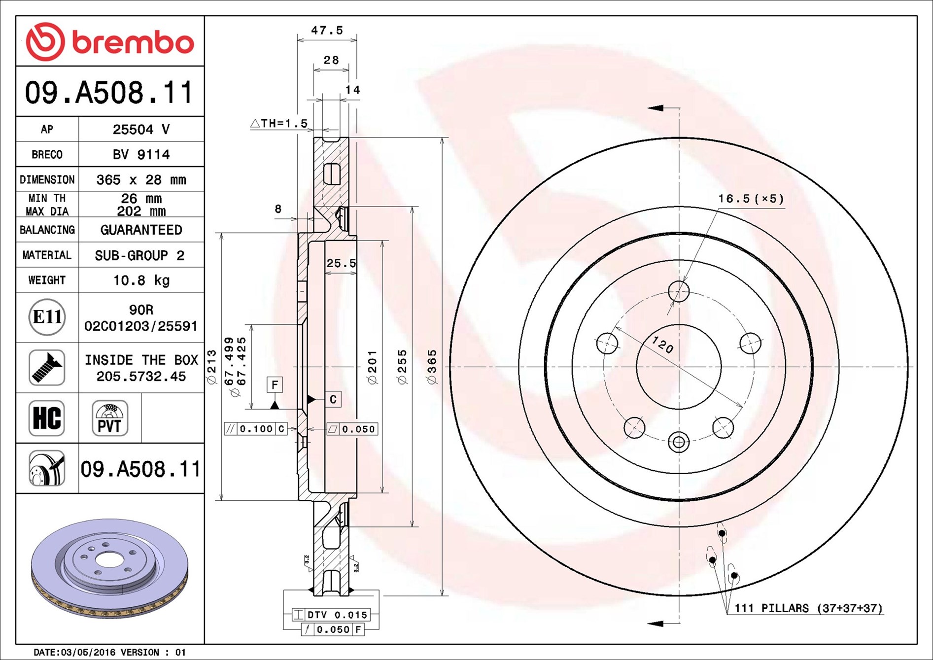 Discofreno - 09.A508.11 BREMBO