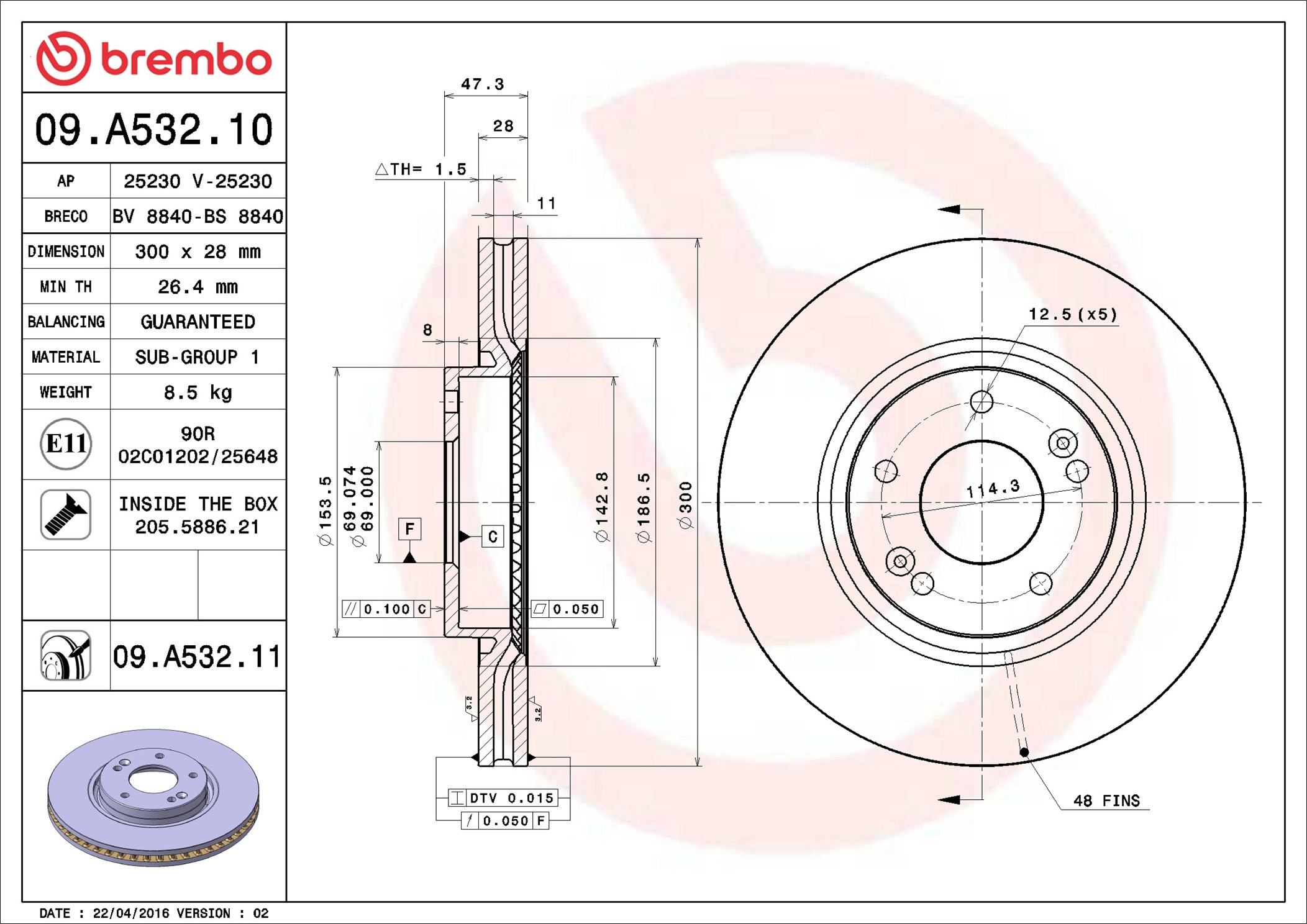 Discofreno - 09.A532.11 BREMBO