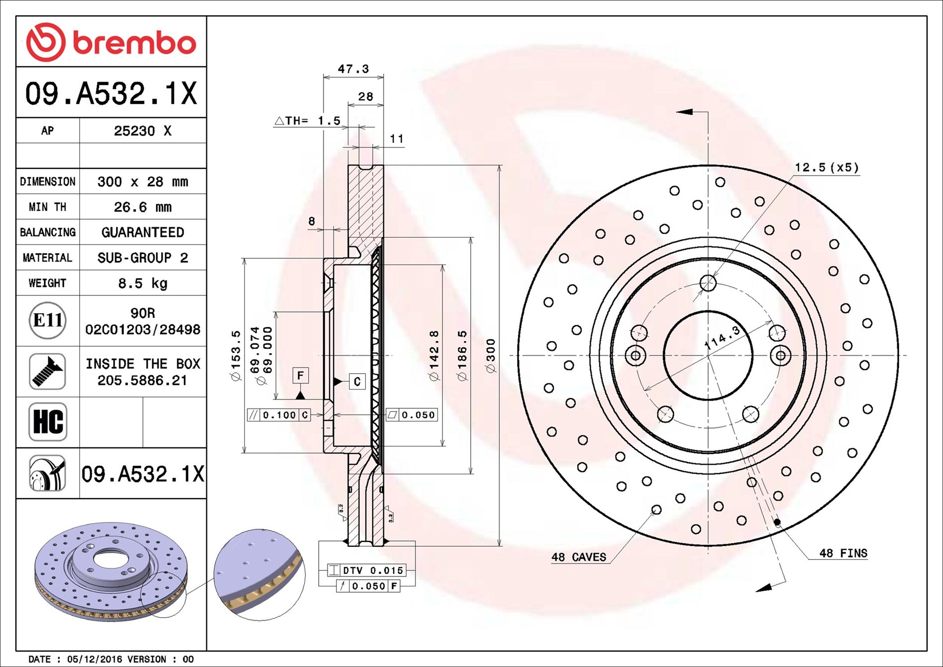 Discofreno - 09.A532.1X BREMBO