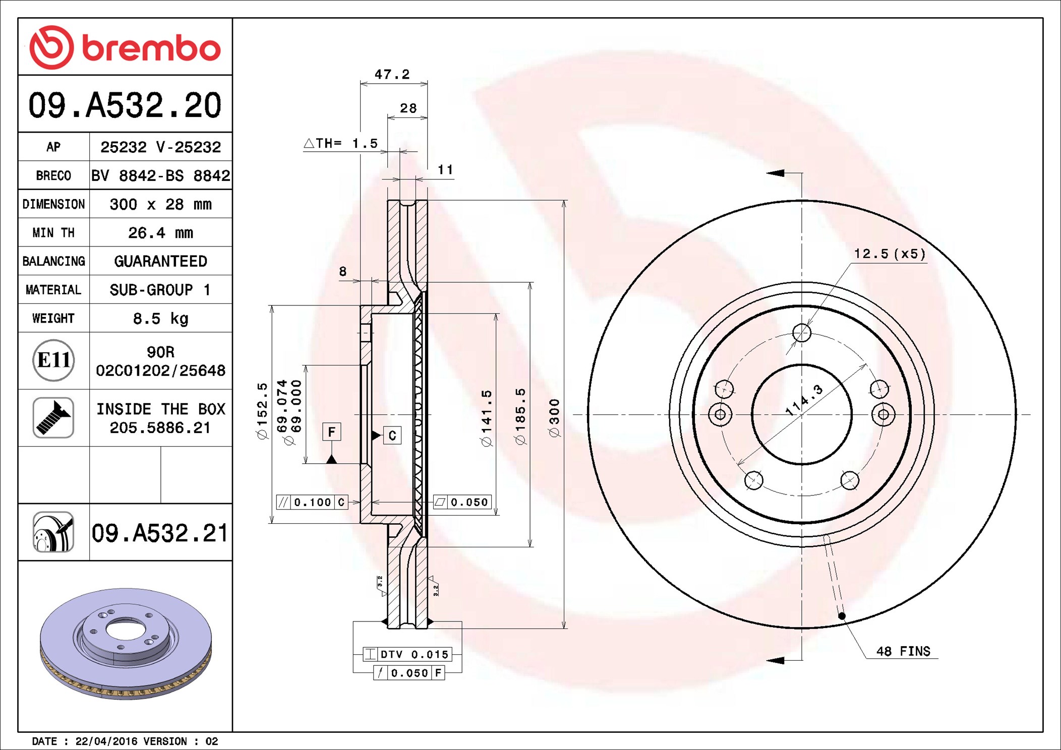Discofreno - 09.A532.21 BREMBO