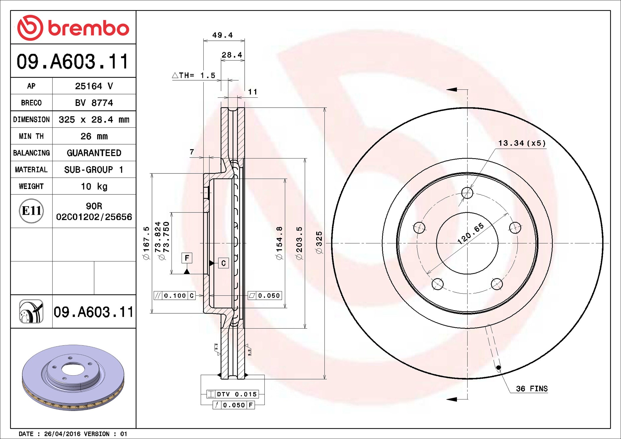 Discofreno - 09.A603.11 BREMBO
