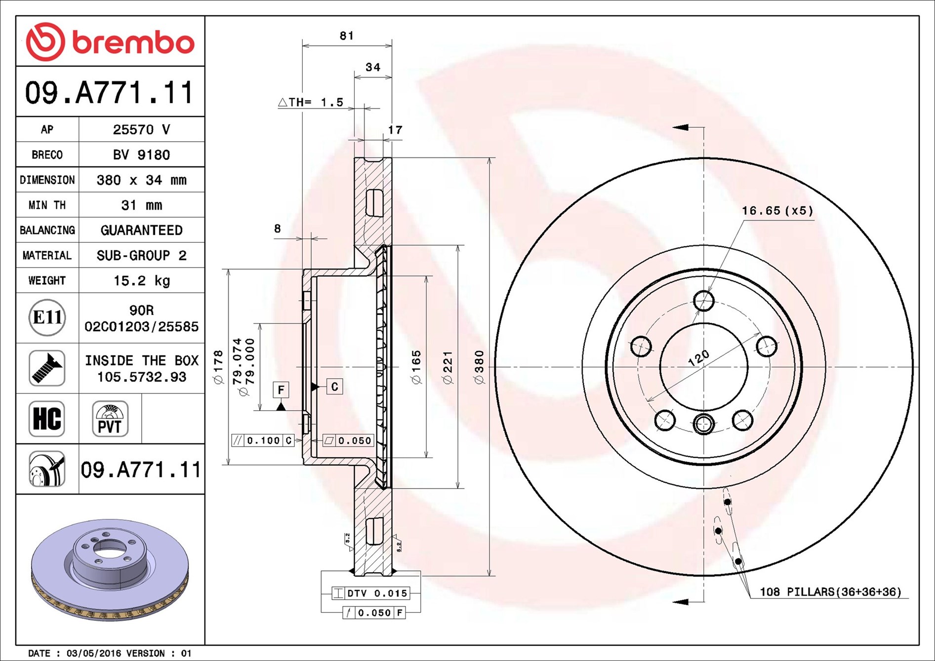 Discofreno - 09.A771.11 BREMBO