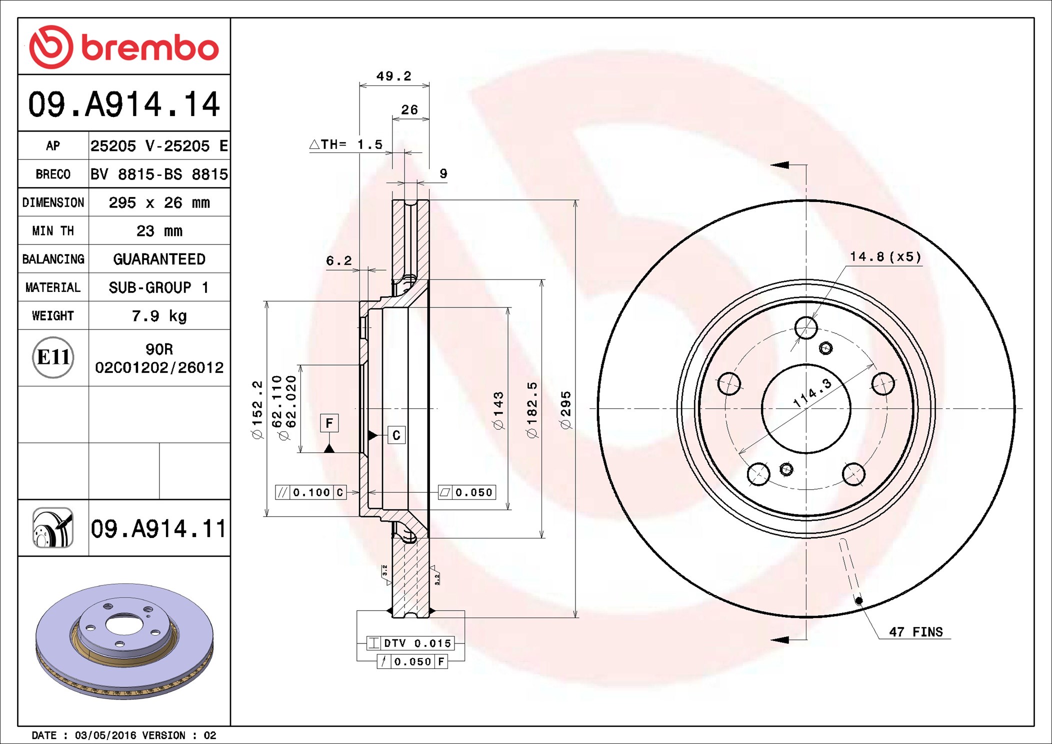 Discofreno - 09.A914.11 BREMBO