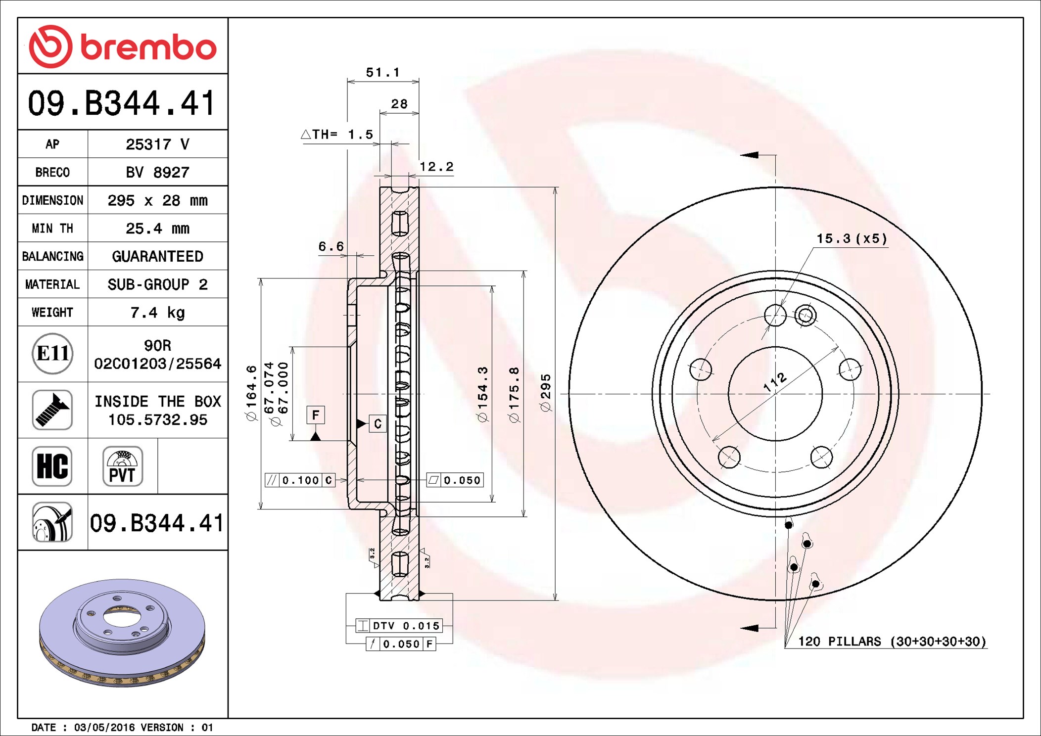 Discofreno - 09.B344.41 BREMBO