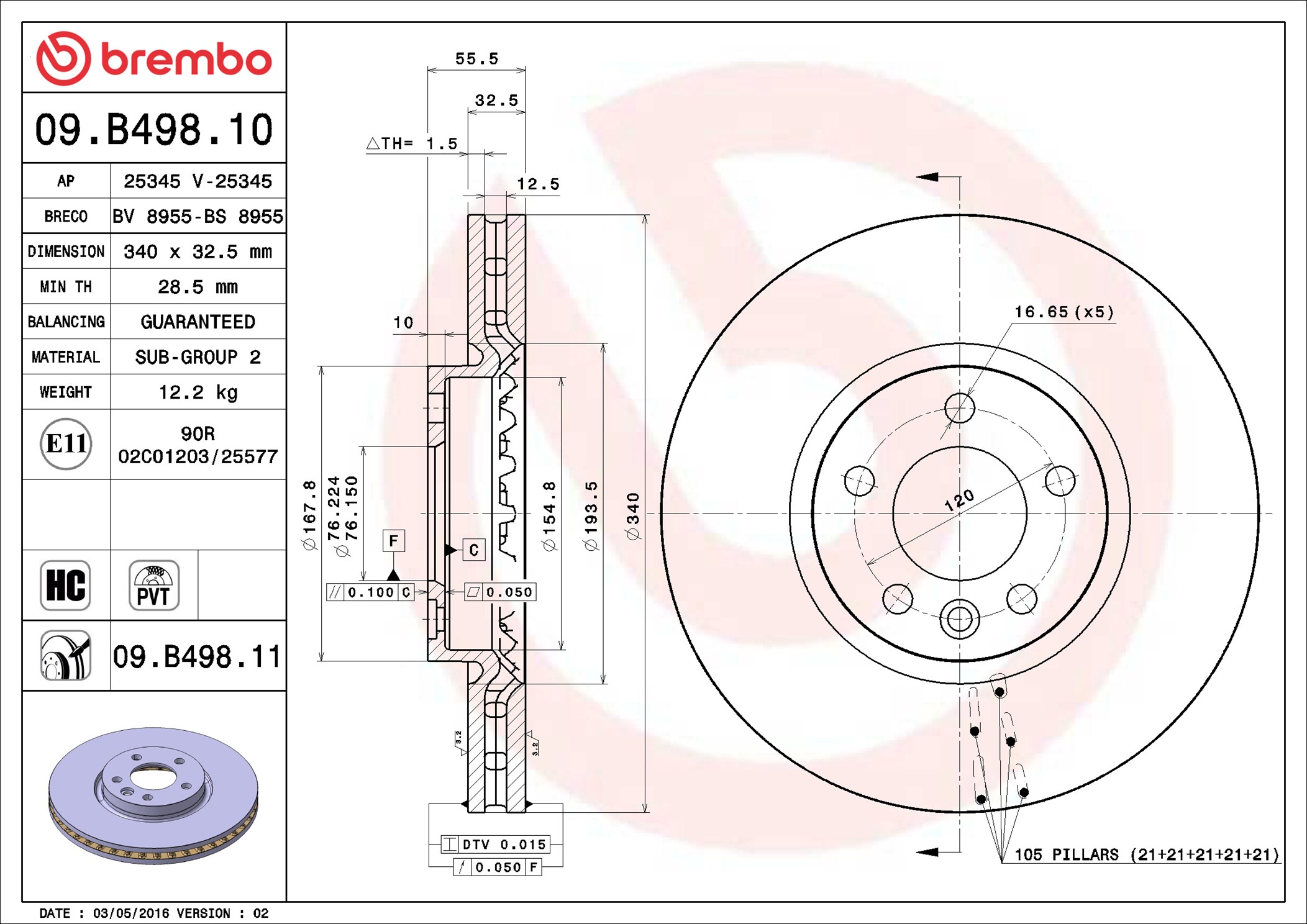 Discofreno - 09.B498.11 BREMBO