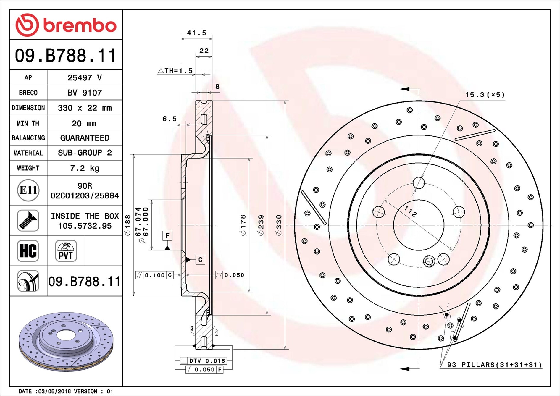 Discofreno - 09.B788.11 BREMBO