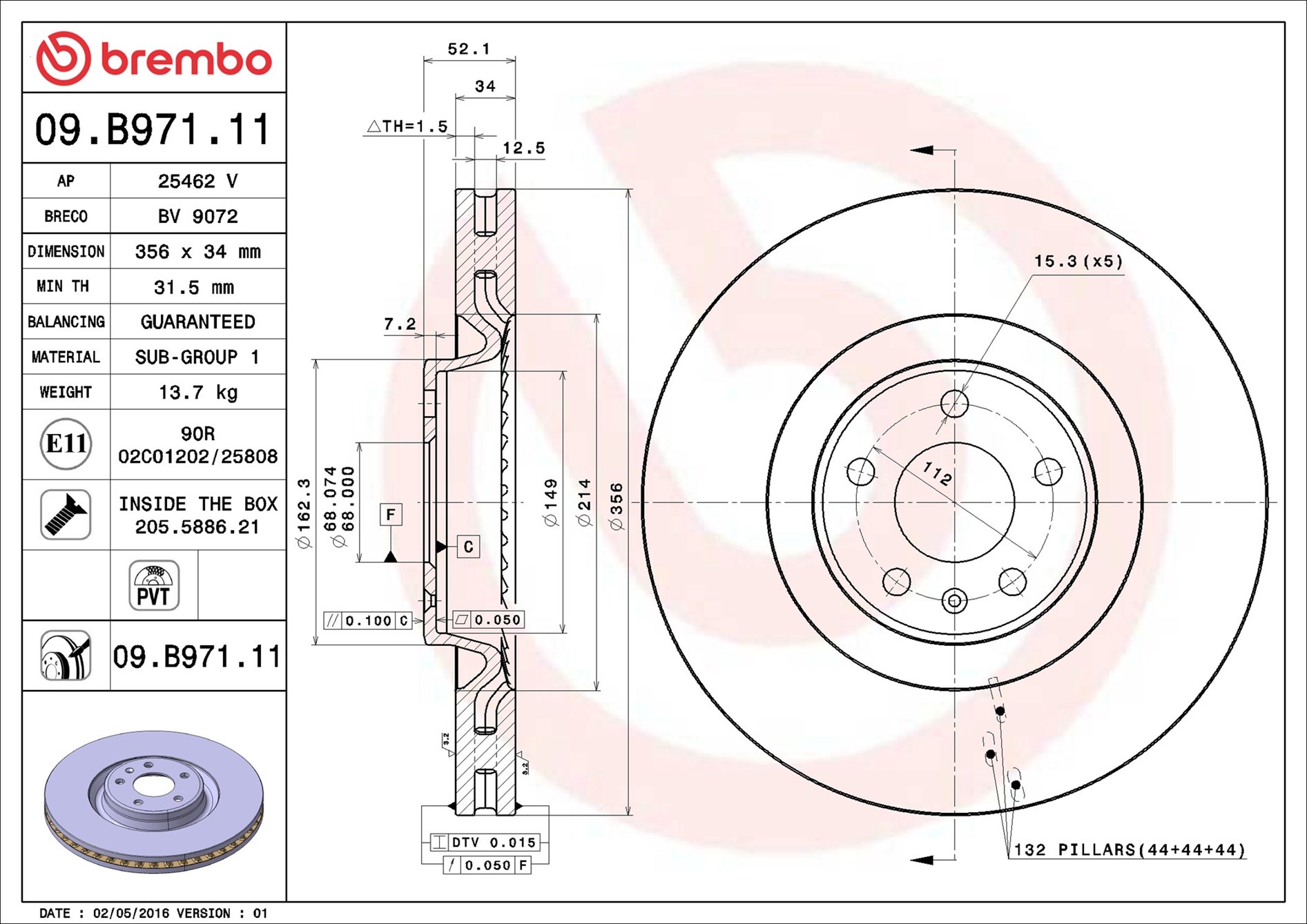 Discofreno - 09.B971.11 BREMBO