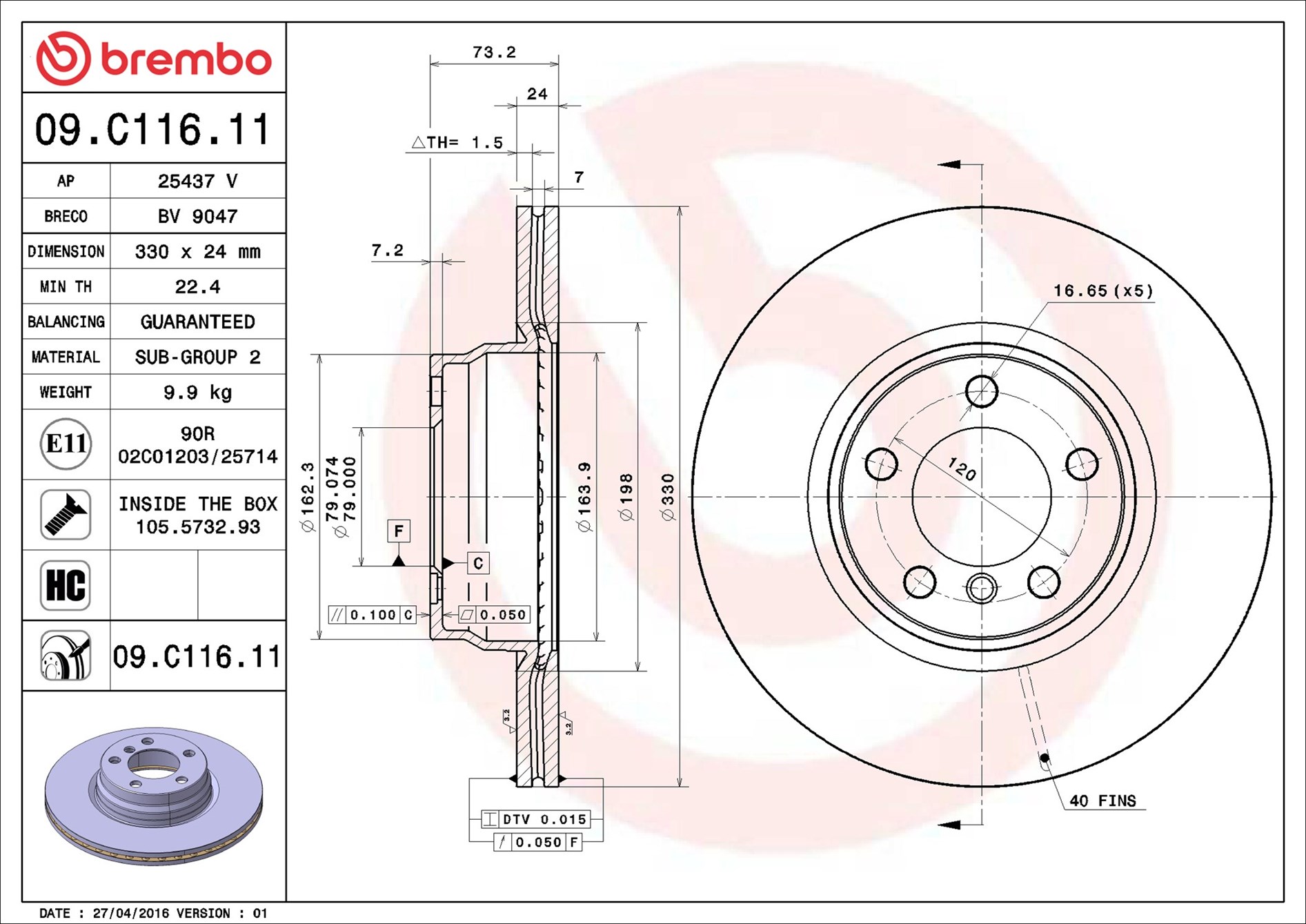 Discofreno - 09.C116.11 BREMBO