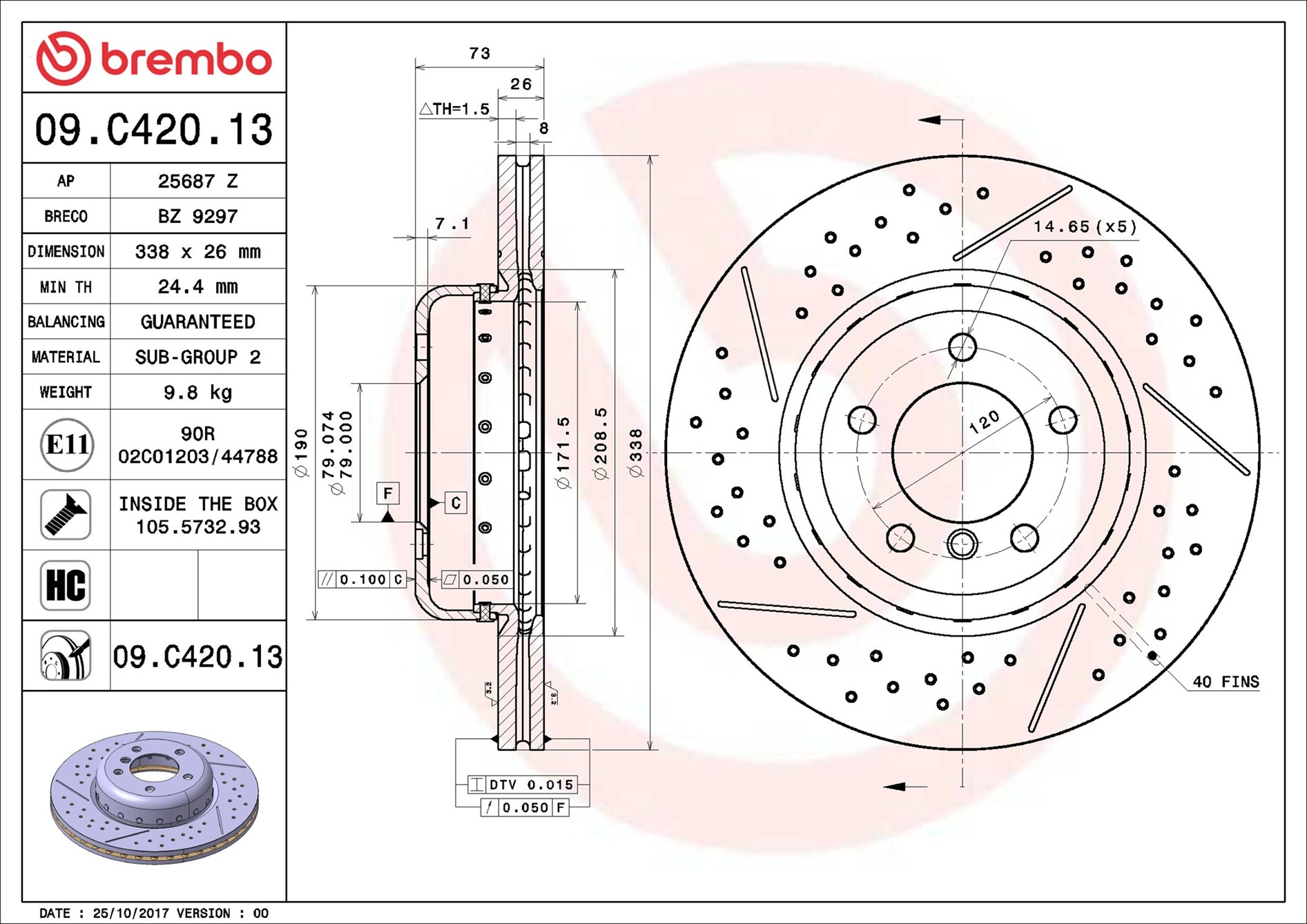 Discofreno - 09.C420.13 BREMBO
