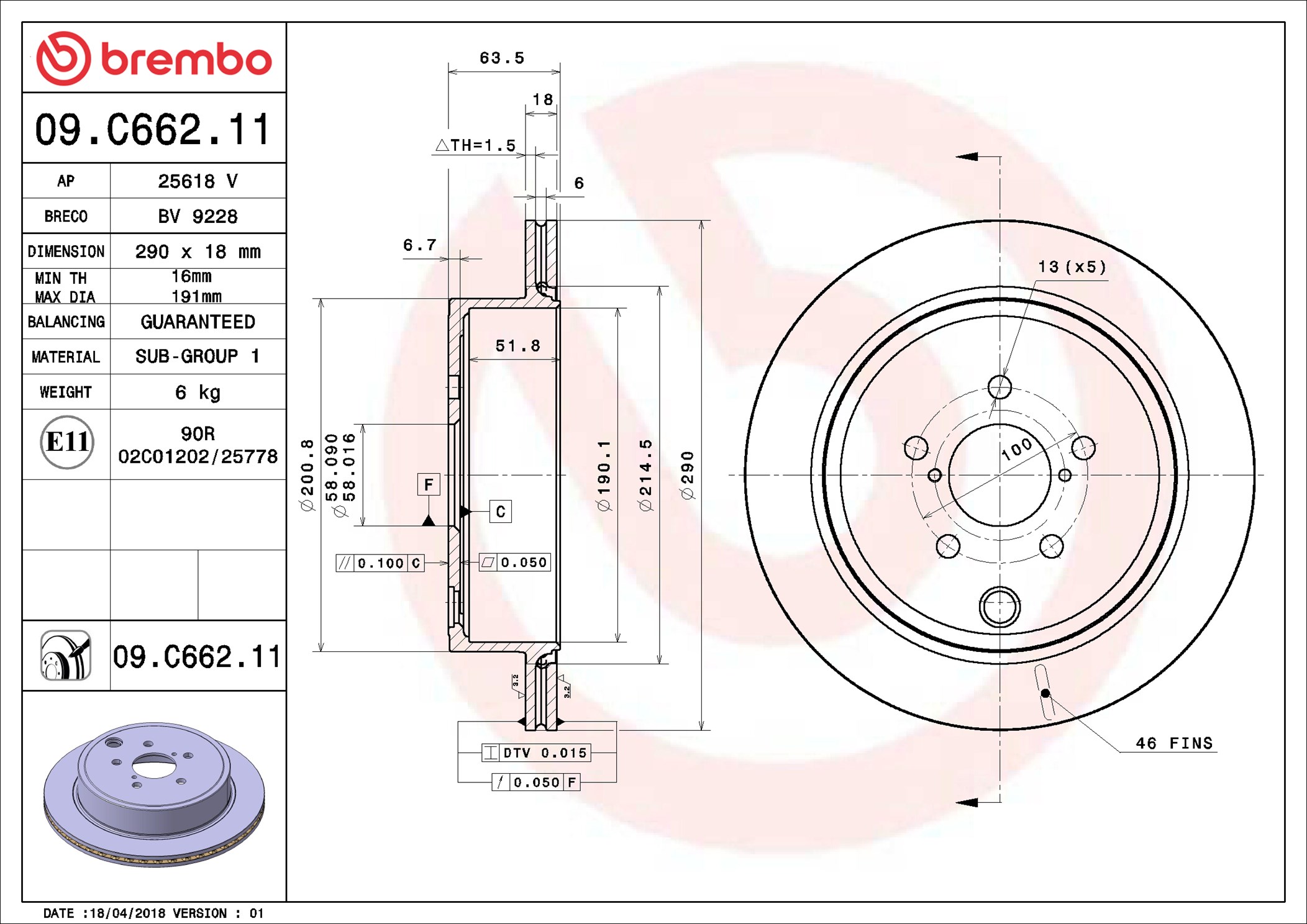 Discofreno - 09.C662.11 BREMBO