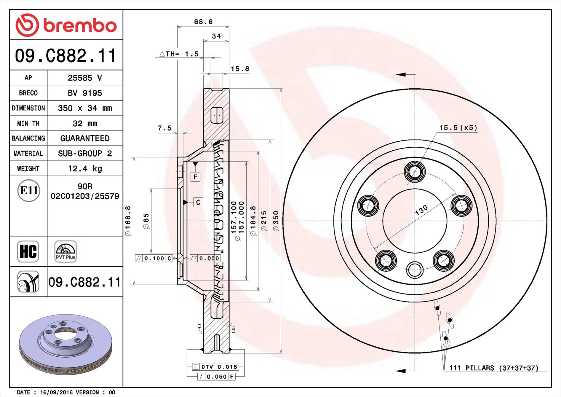Discofreno - 09.C882.11 BREMBO
