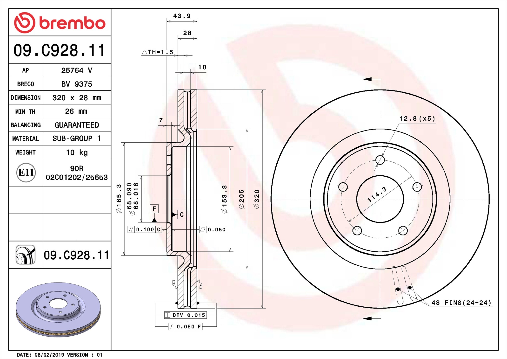 Discofreno - 09.C928.11 BREMBO