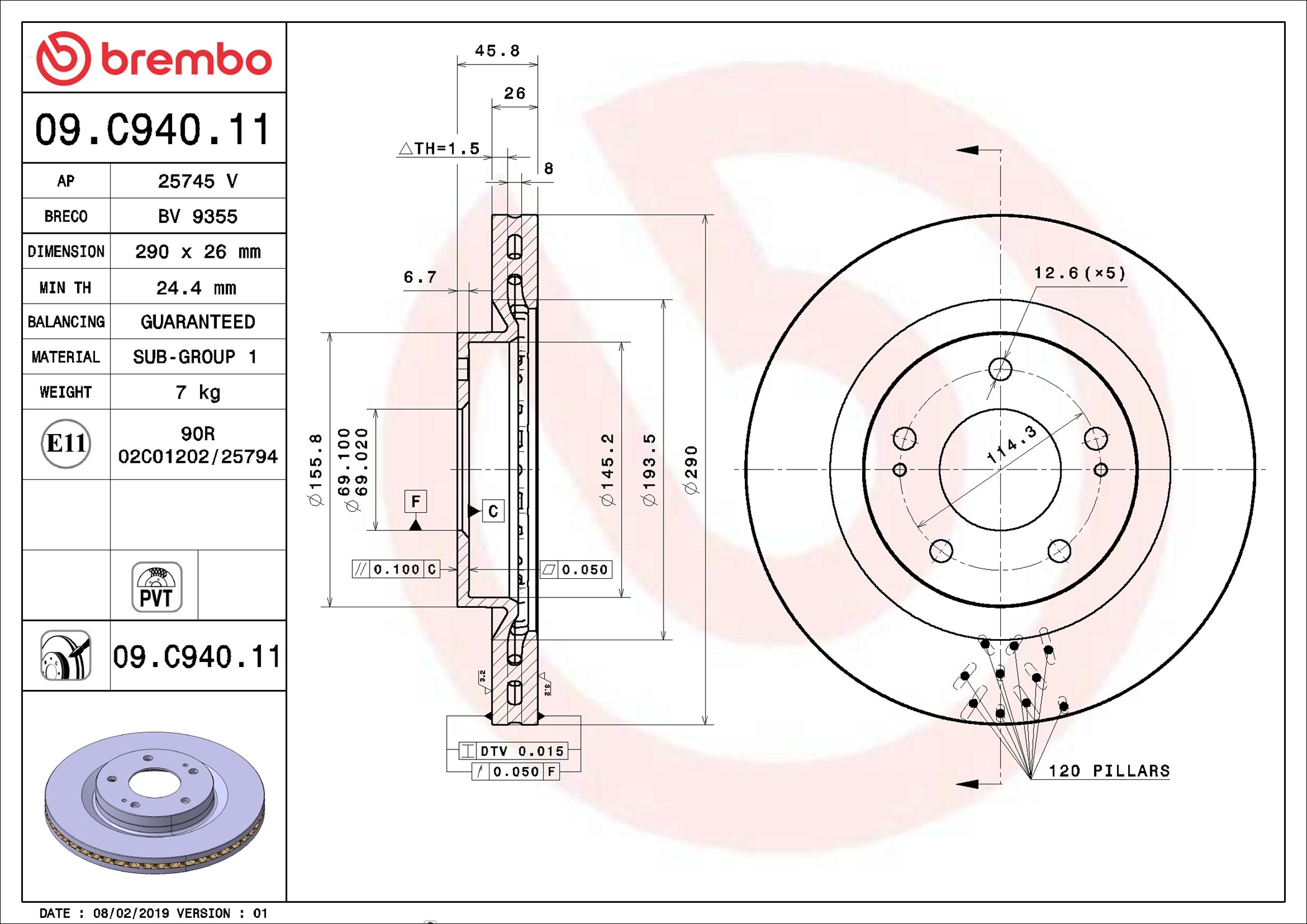 Discofreno - 09.C940.11 BREMBO