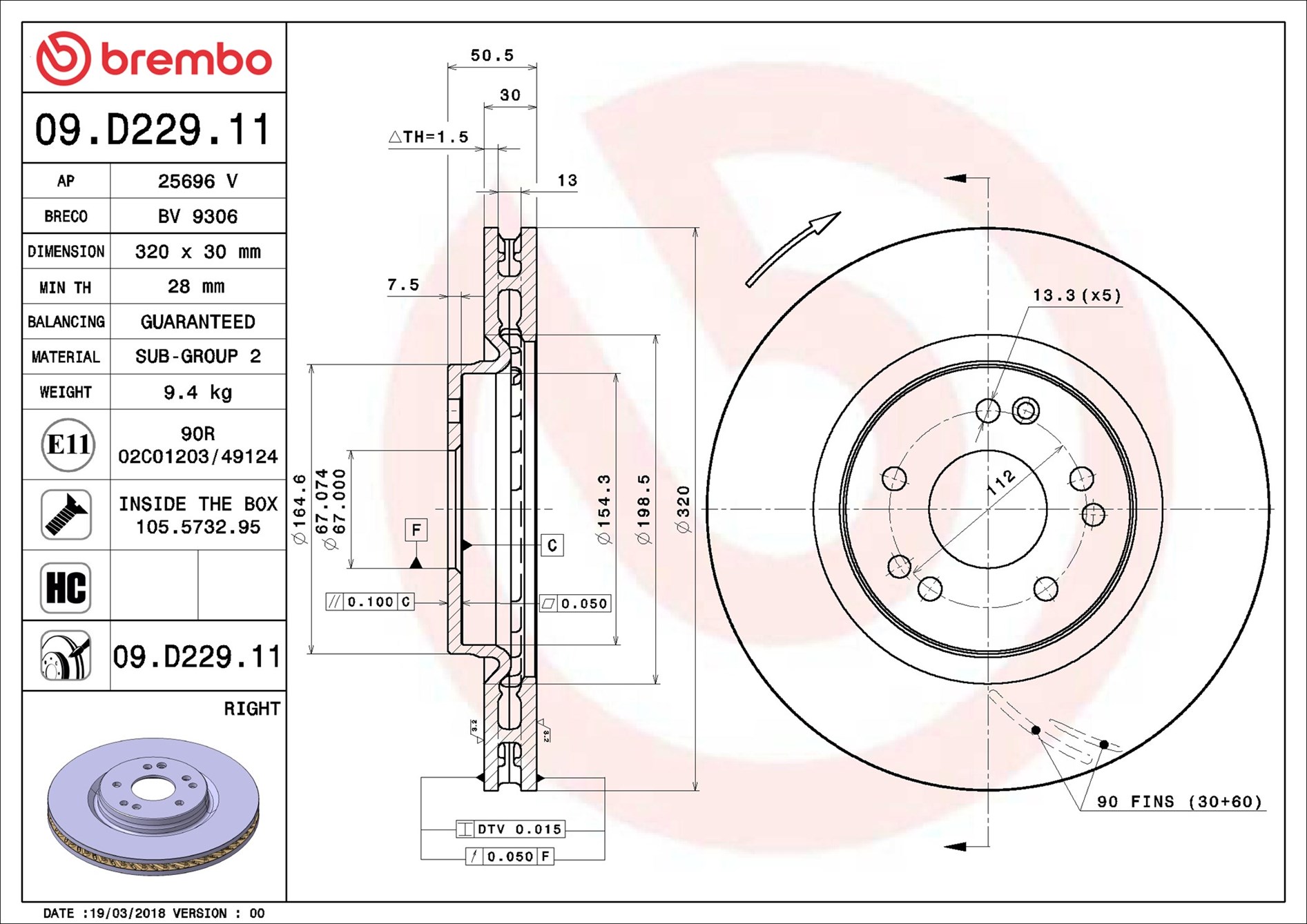 Discofreno - 09.D229.11 BREMBO