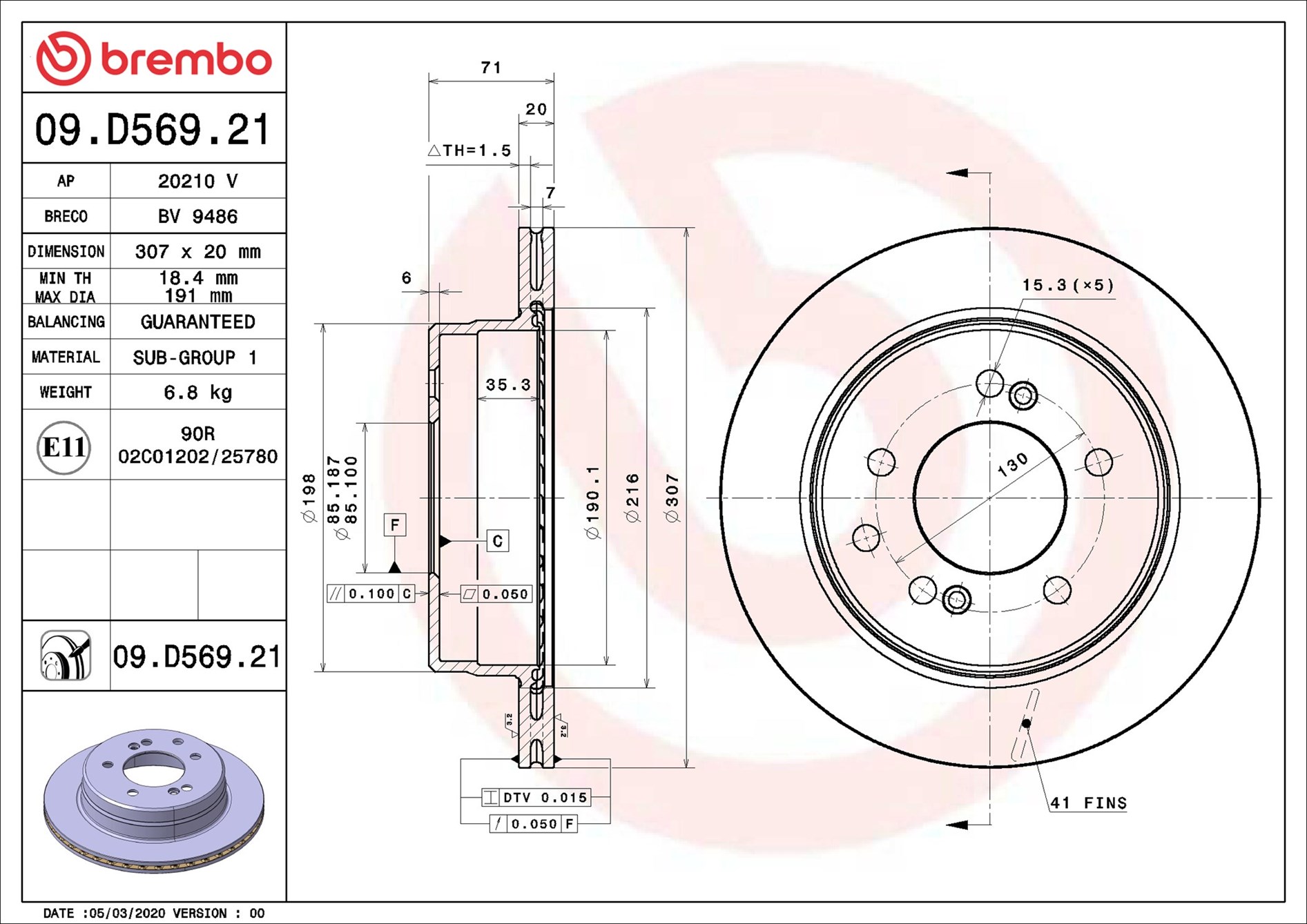 Discofreno - 09.D569.21 BREMBO