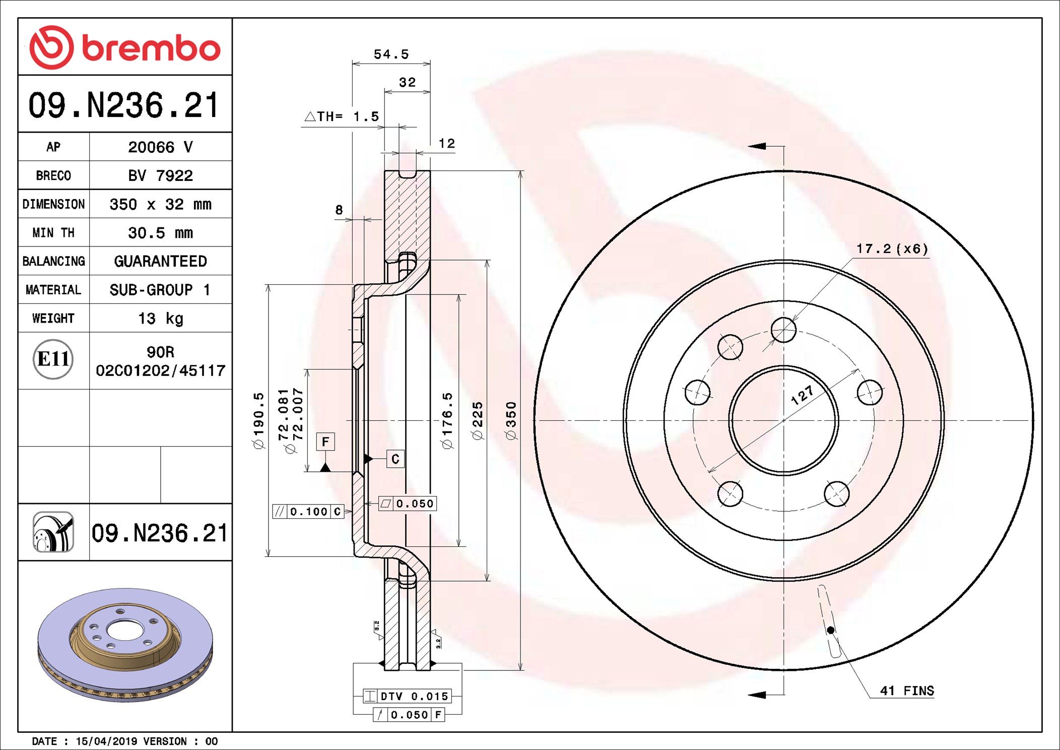 Discofreno - 09.N236.21 BREMBO