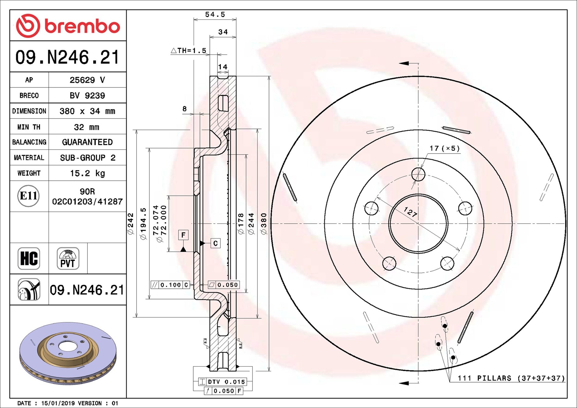 Discofreno - 09.N246.21 BREMBO