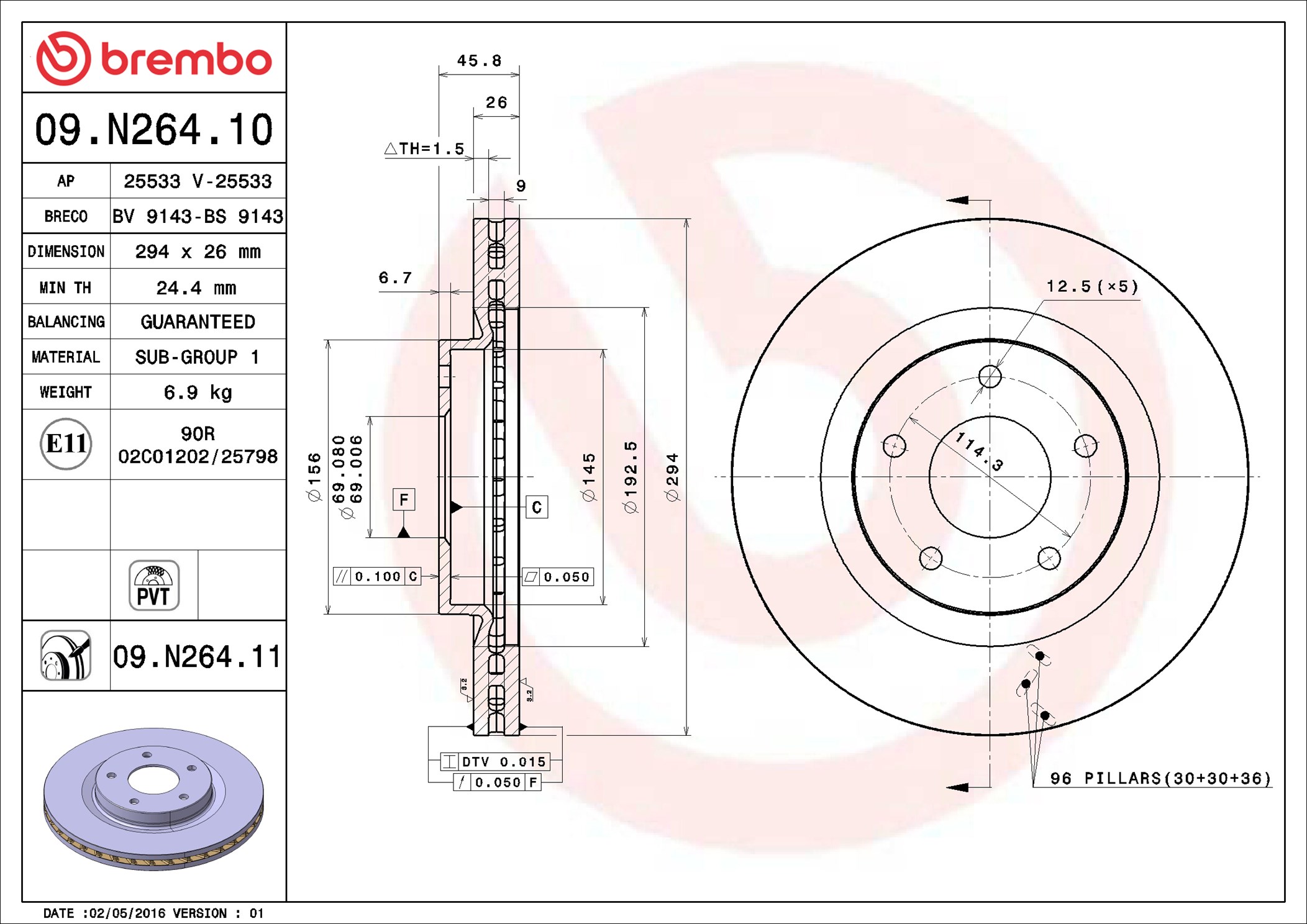 Discofreno - 09.N264.11 BREMBO