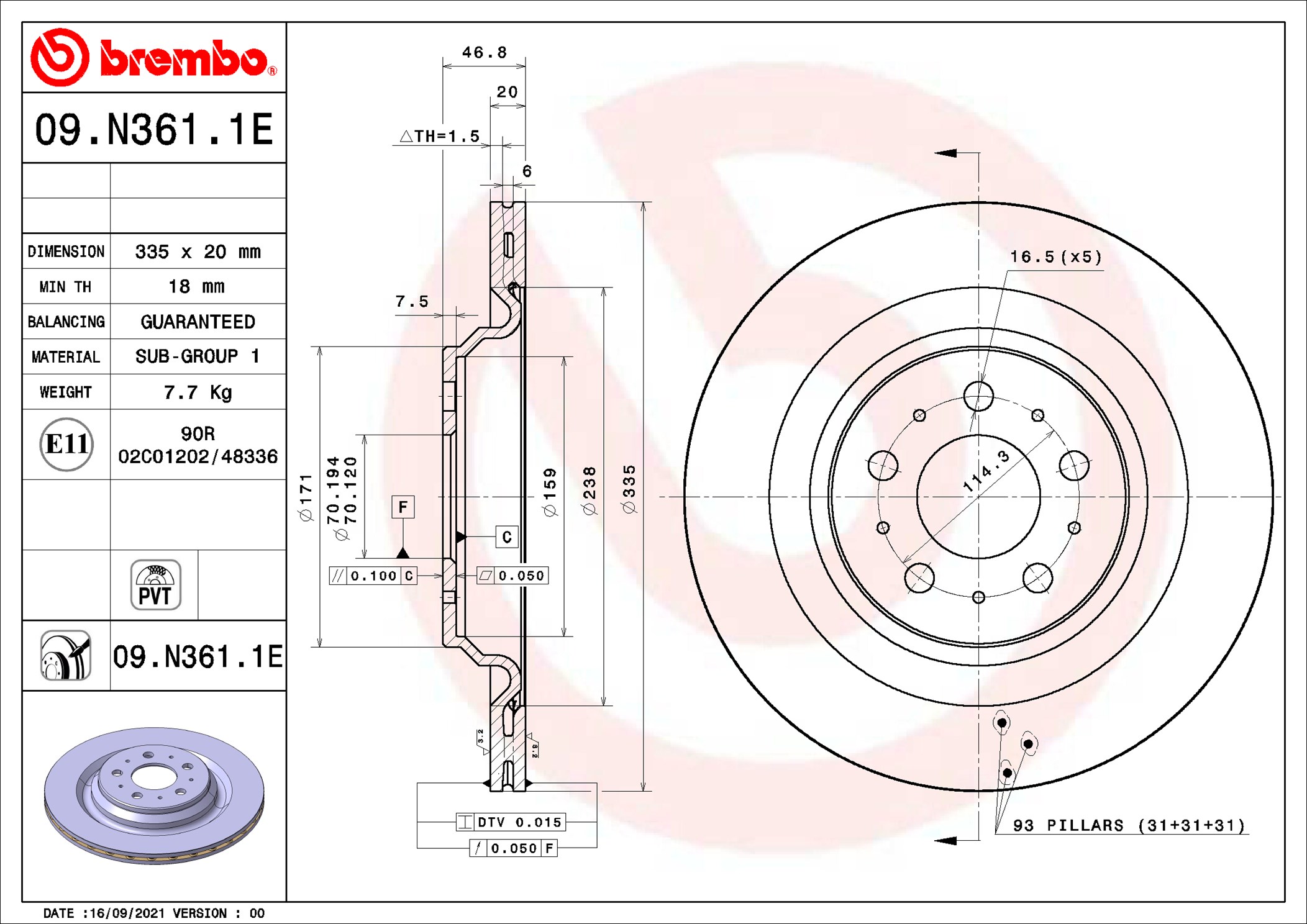 Kit freno, Freno a disco - KT 08 002 BREMBO