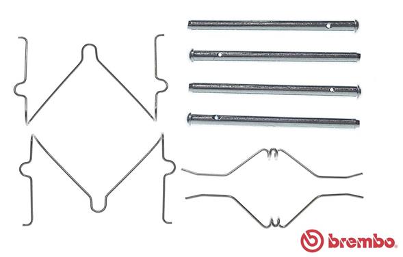 priedų komplektas, diskinių stabdžių trinkelės - A 02 263 BREMBO