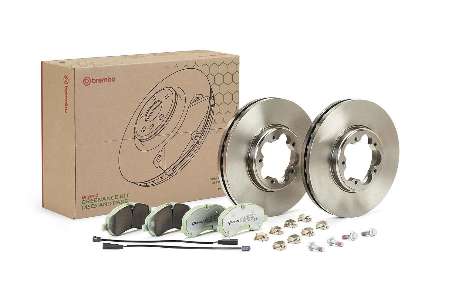 Brake Set, disc brakes - KT 10 010 BREMBO