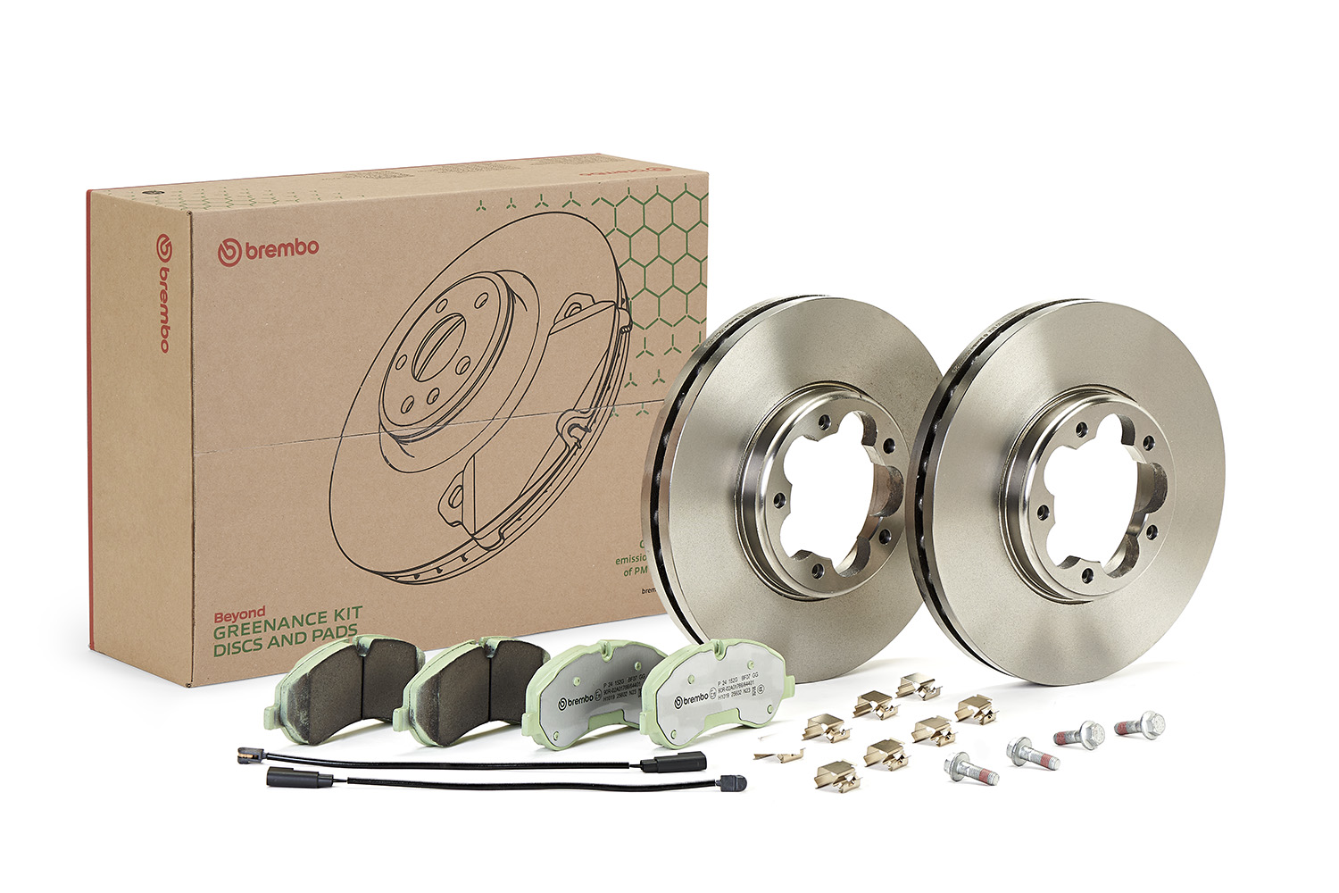 Brake Set, disc brakes - KT 10 011 BREMBO