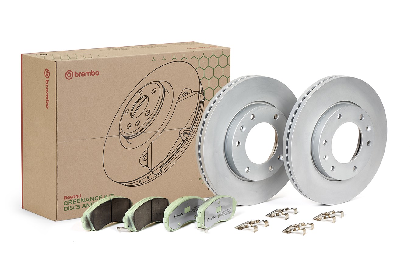 Brake Set, disc brakes - KT 10 019 BREMBO