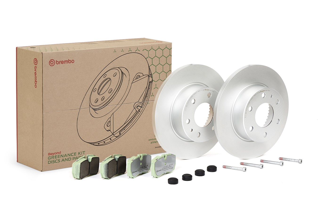 Brake Set, disc brakes - KT 10 023 BREMBO
