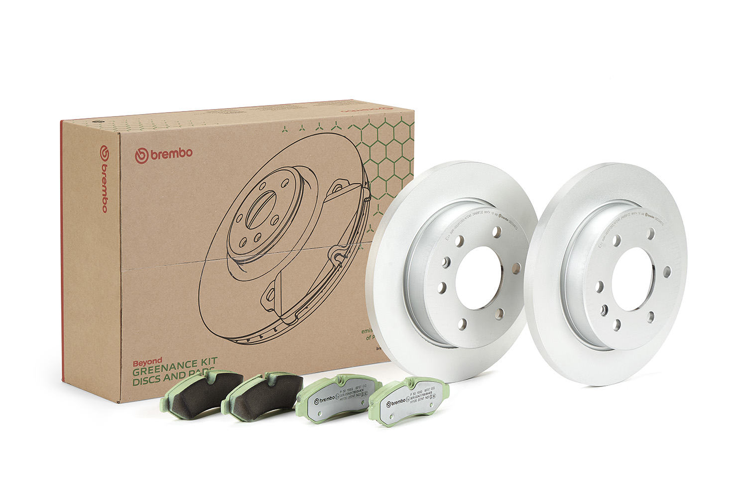 Brake Set, disc brakes - KT 10 056 BREMBO