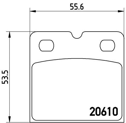 Brake Pad Set, disc parking brake - P 02 001 BREMBO