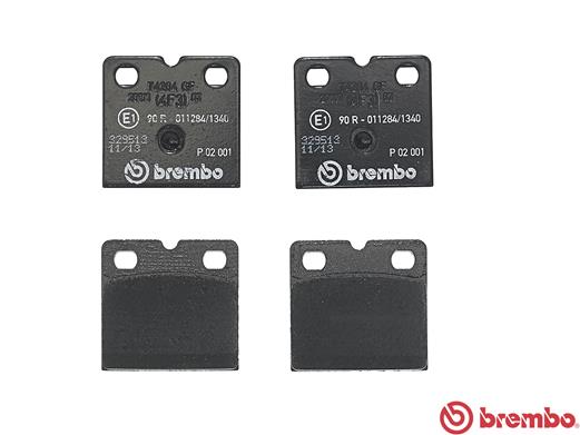 Brake Pad Set, disc parking brake - P 02 001 BREMBO