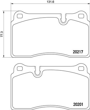Brake Pad Set, disc brake - P 02 002 BREMBO