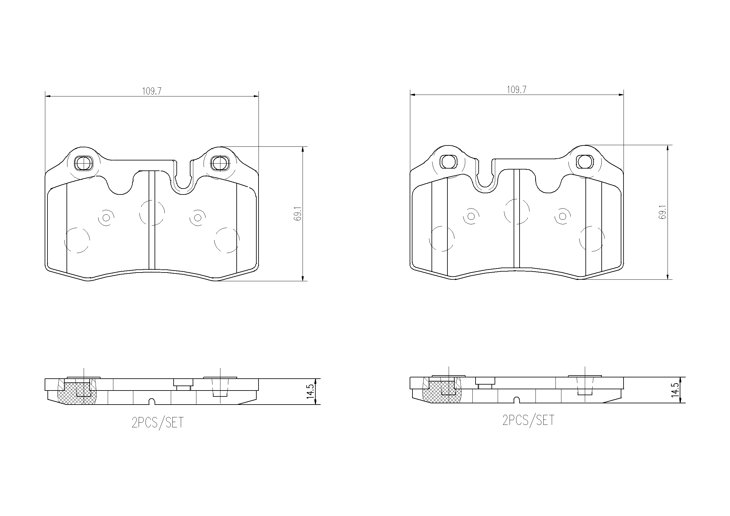 Brake Pad Set, disc brake - P 02 003 BREMBO