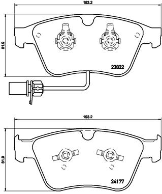 Kit pastiglie freno, Freno a disco - P 05 003 BREMBO