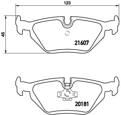 Brake Pad Set, disc brake - P 06 013 BREMBO