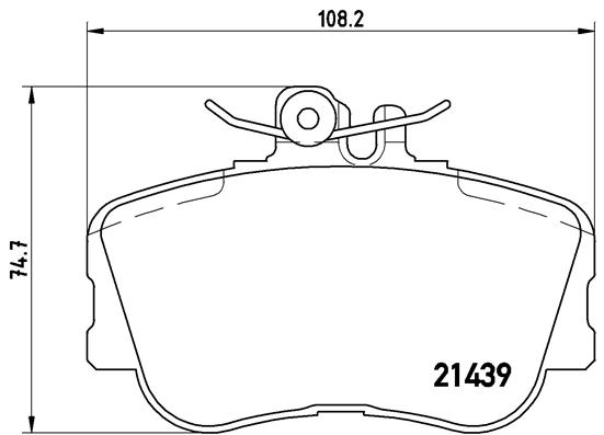 Brake Pad Set, disc brake - P 06 017 BREMBO
