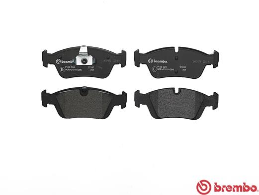 Комплект тормозных колодок, дисковый тормоз - P 06 024 BREMBO
