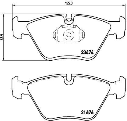 Brake Pad Set, disc brake - P 06 042 BREMBO
