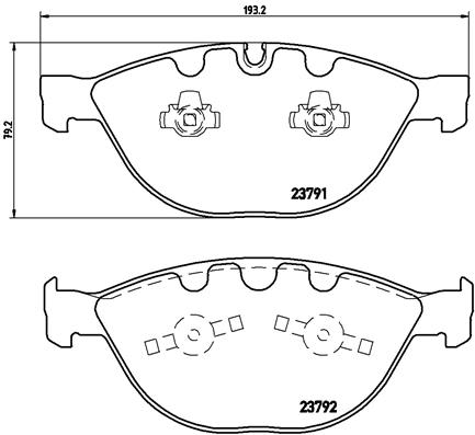 Brake Pad Set, disc brake - P 06 047 BREMBO