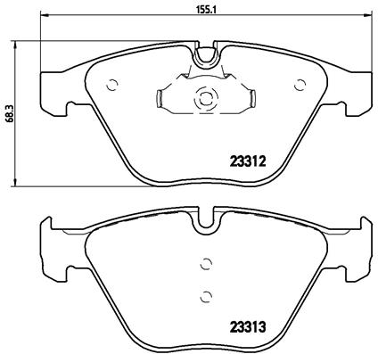 Brake Pad Set, disc brake - P 06 054 BREMBO