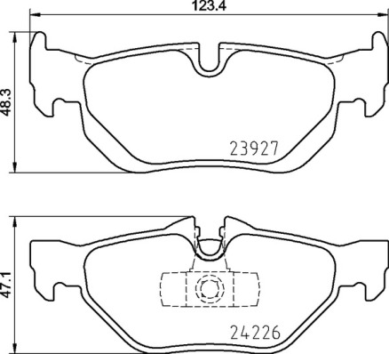 Комплект тормозных колодок, дисковый тормоз - P 06 105 BREMBO