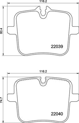 Комплект тормозных колодок, дисковый тормоз - P 06 109 BREMBO