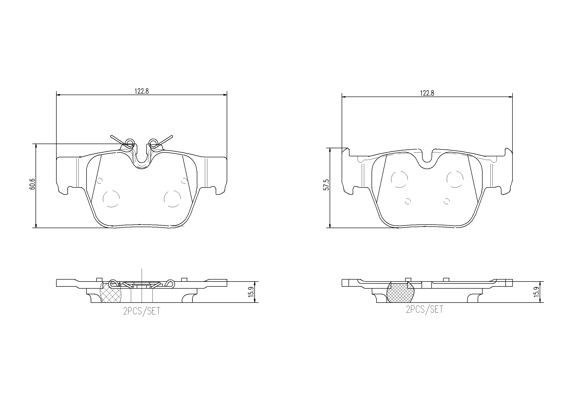Kit pastiglie freno, Freno a disco - P 06 117 BREMBO
