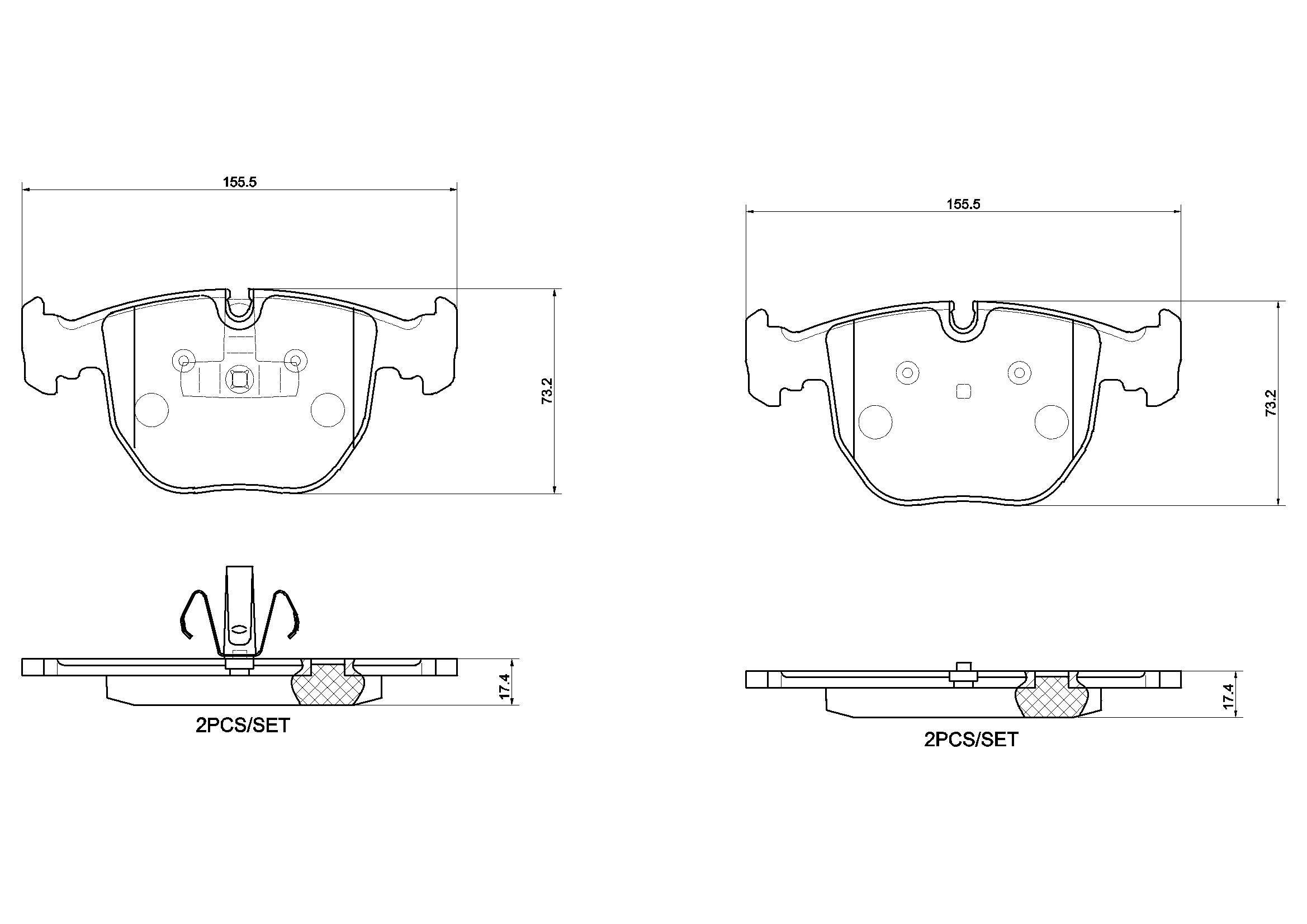Kit pastiglie freno, Freno a disco - P 06 118 BREMBO