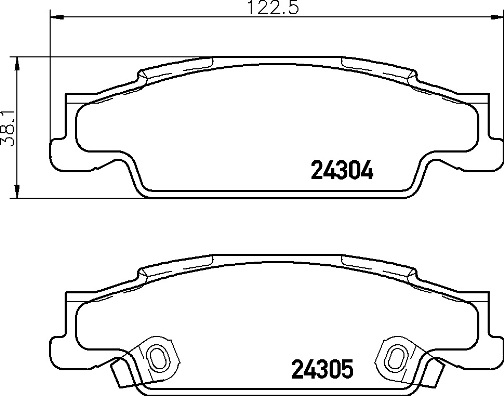Brake Pad Set, disc brake - P 09 007 BREMBO
