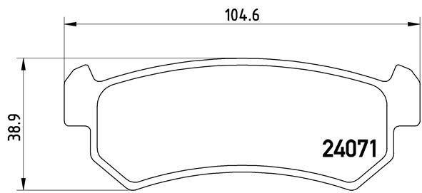 Brake Pad Set, disc brake - P 10 001 BREMBO