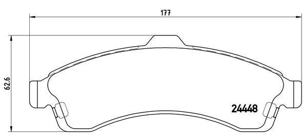 Brake Pad Set, disc brake - P 10 009 BREMBO