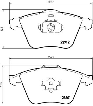 Brake Pad Set, disc brake - P 10 012 BREMBO
