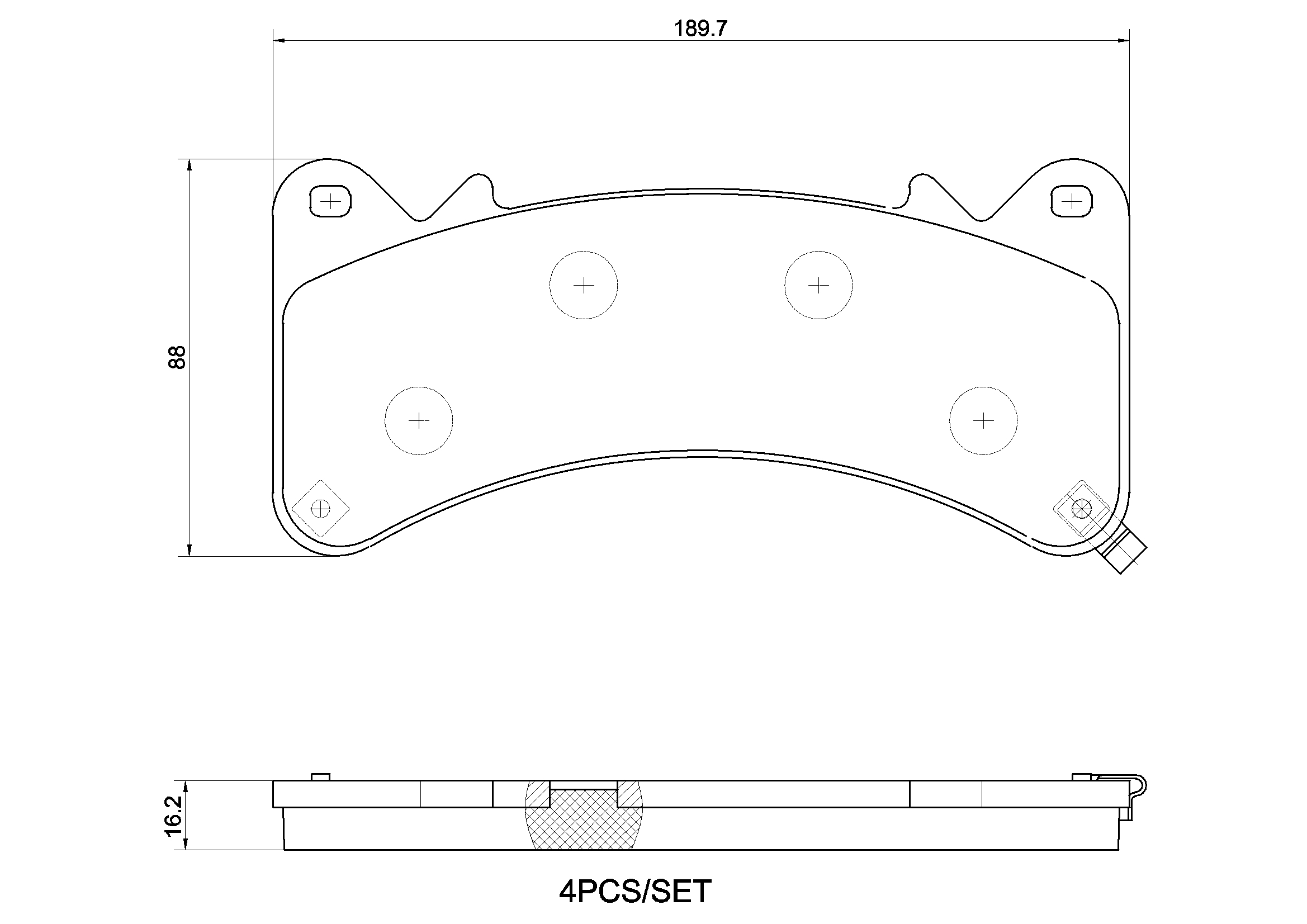 Brake Pad Set, disc brake - P 10 103 BREMBO