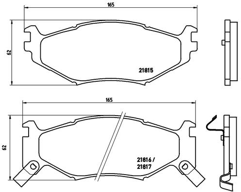Brake Pad Set, disc brake - P 11 007 BREMBO